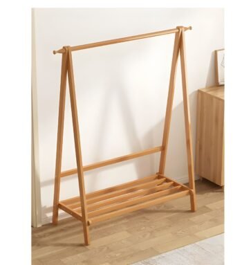 CHUJUN | Floor Standing Wooden Clothes Hanger for Home Bedroom